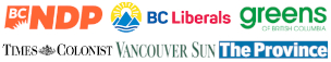 BC political and media logos